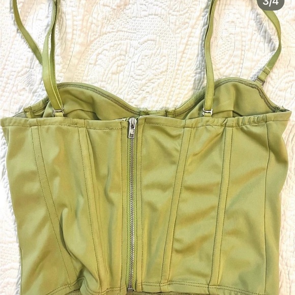 Edikted Light Green Corset Top - Picture 3 of 4